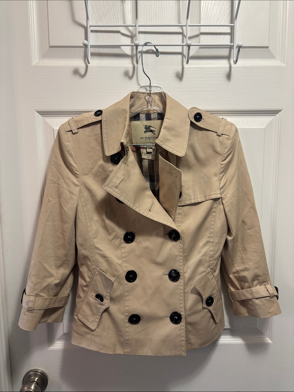 Burberry Short Double-Breasted Trench Coat